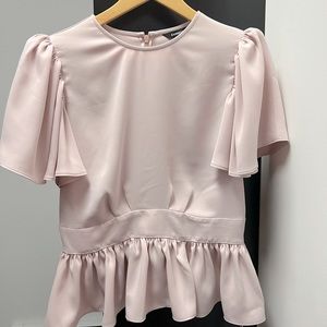 Express Blush pink short sleeve Peplum top